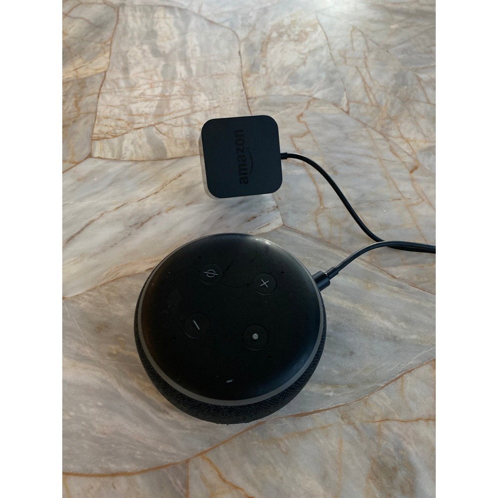 Amazon Echo Dot 3rd Gen Charcoal Smart Speaker Alexa C78MP8 with Power Adapter